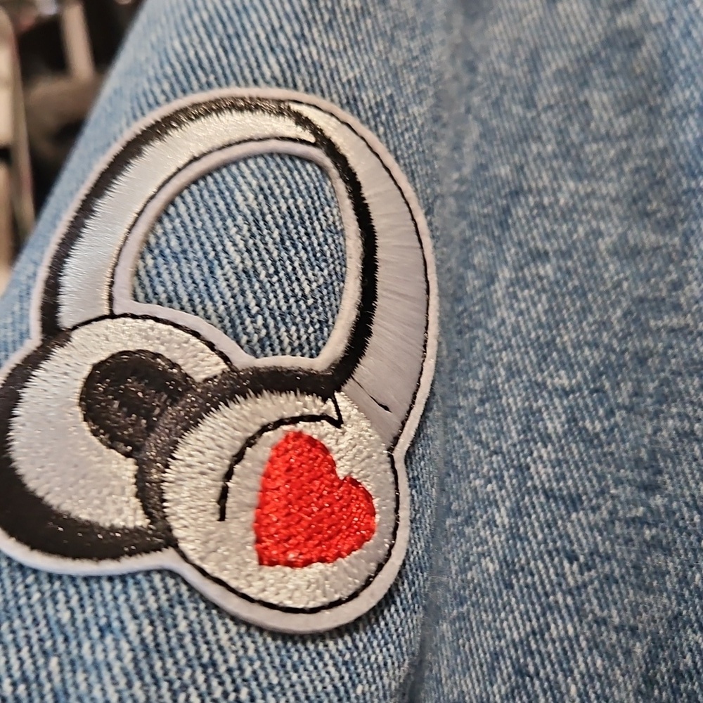 Hand Crafted Upcycled Rock Music Jean Jacket Vintage Embordery Patchwork Size S - Picture 14 of 17
